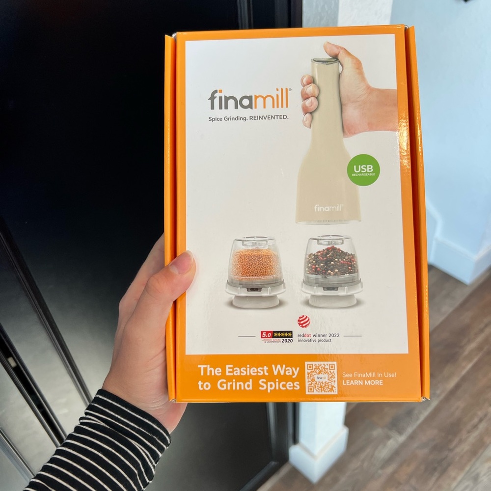 USB Rechargeable Spice Grinder in Orange